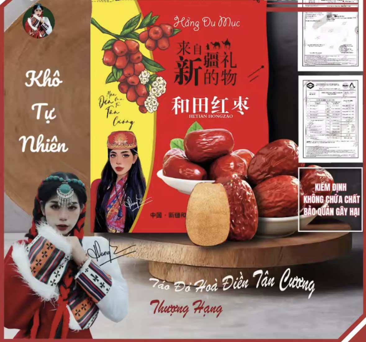 Táo Đỏ Sấy Dẻo Size cỡ Đại HỒNG DU MỤC Gói 1kg - Giao hoả tốc