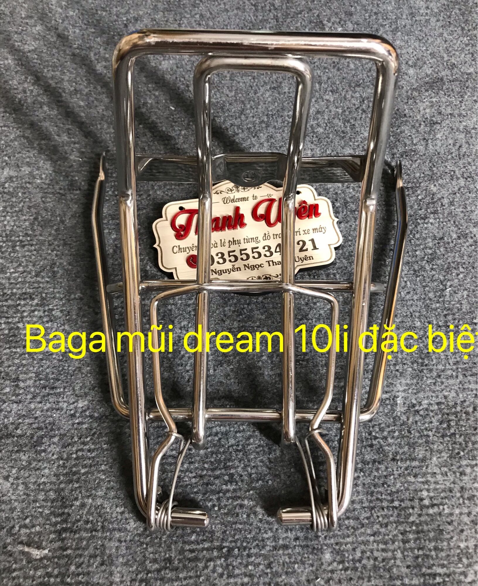 Baga mũi xe dream 10li inox đặc biệt đẹp như hình