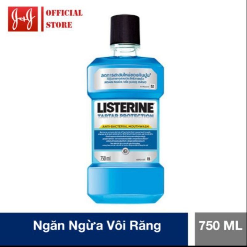 Nước súc miệng ngừa vôi răng Listerine Tartar Protection 750ml
