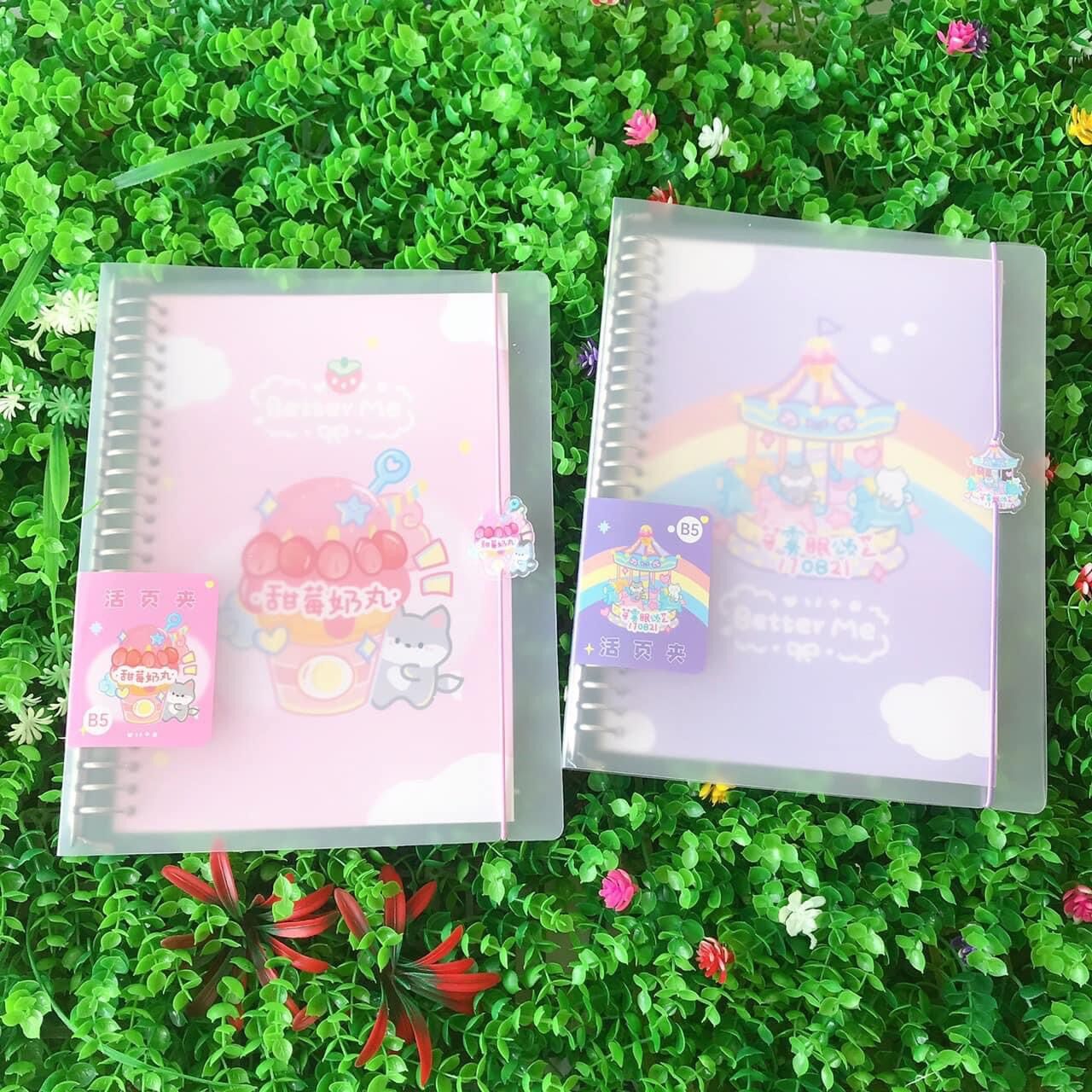 SỔ CÒNG B5 BÌA KUTE KÈM RUỘT