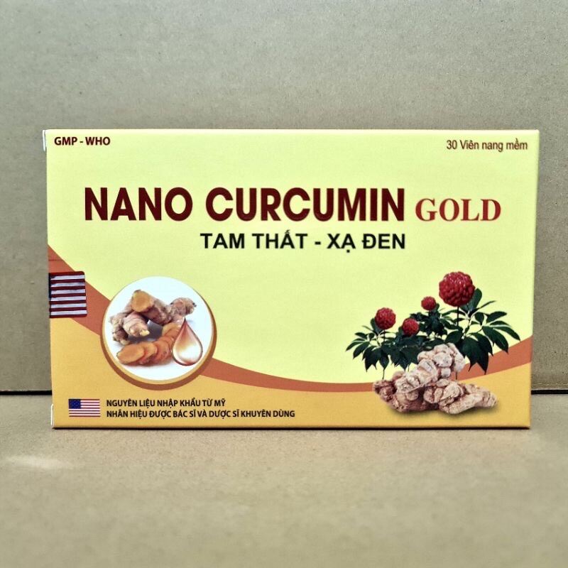 [Hcm]Nano Curcumin Gold Hỗ Trị Viêm Loét Dạ Dày Tá Tràng - Hộp 30 Viên