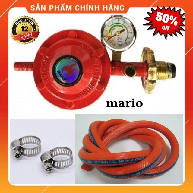 COMBO VAN DÂY BẾP GA MARIO MR-668H ( CÓ ĐỒNG HỒ ĐO ÁP )