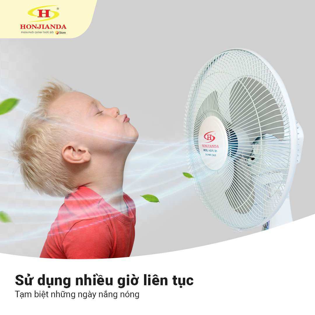 Quạt tích điện Honjianda HJD 301 ( loại 2 bình )