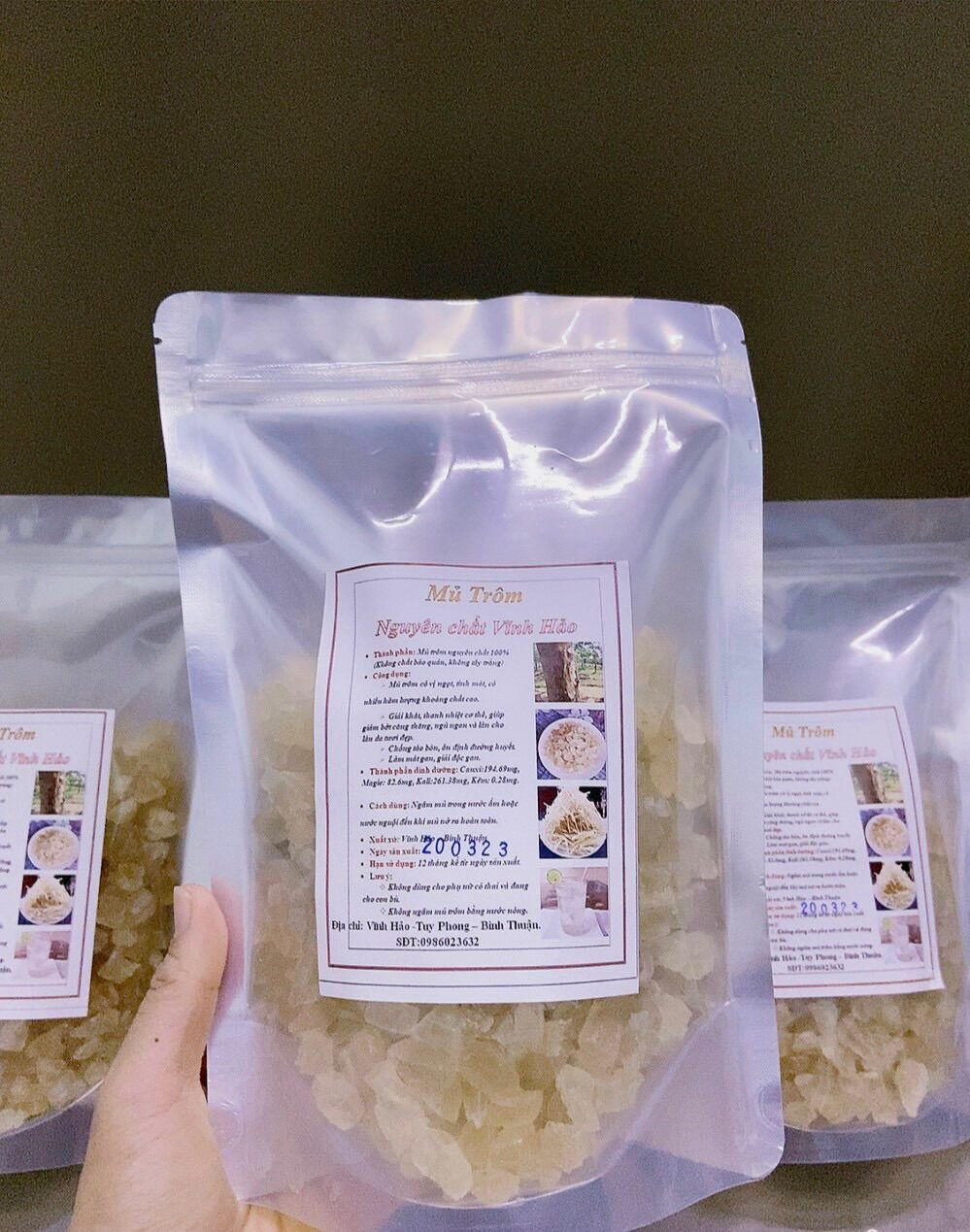 Mủ trôm hạt lựu loại 1 250gram