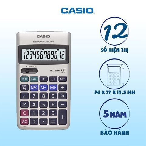  Máy tính bỏ túi Casio HL-122TV CHÍNH HÃNG 