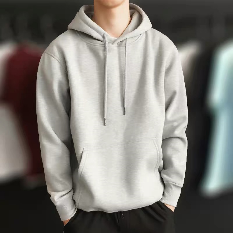 Áo Hoodie Liền Mũ Màu Trơn Áo Khoác Thể Thao Thường Ngày Cặp Đôi Sành Điệu Instagram Phong Cách Hàn Quốc Rộng Rãi Mẫu Mỏng Mùa Thu Đông Cho Nam