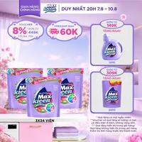 Combo 3 Túi Viên Giặt Xả MaxKleen Hương Huyền Diệu (34 viên/túi)