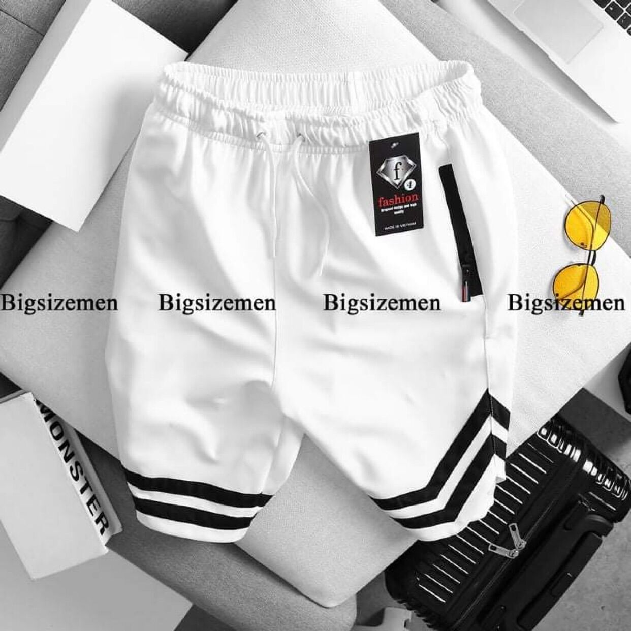 (Big size <140kg) Short thun viền nam big size đủ màu