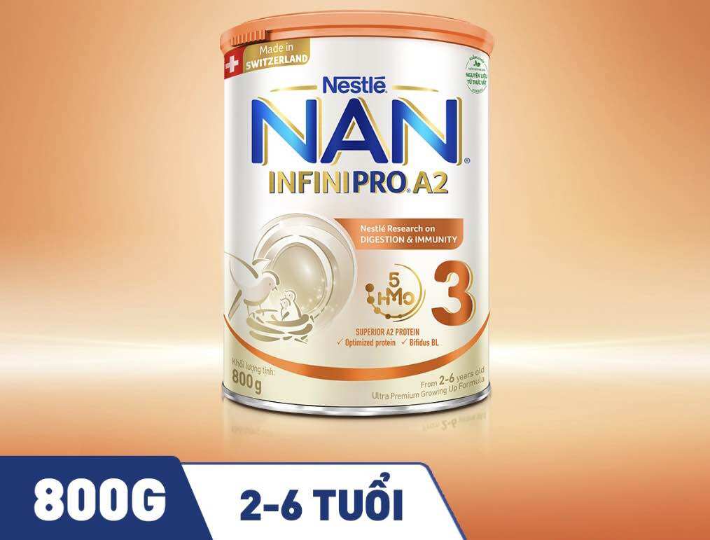 Sữa Bột Nestle Nan Infinipro A2 số 3 - Hộp 800g
