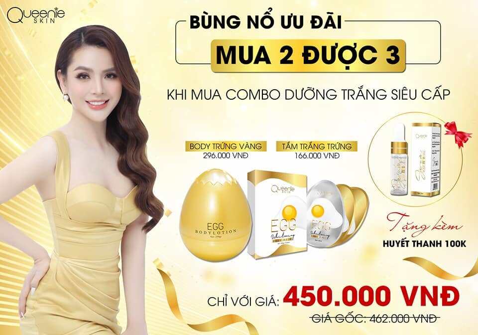 Tắm Trắng Trứng Queenie Skin