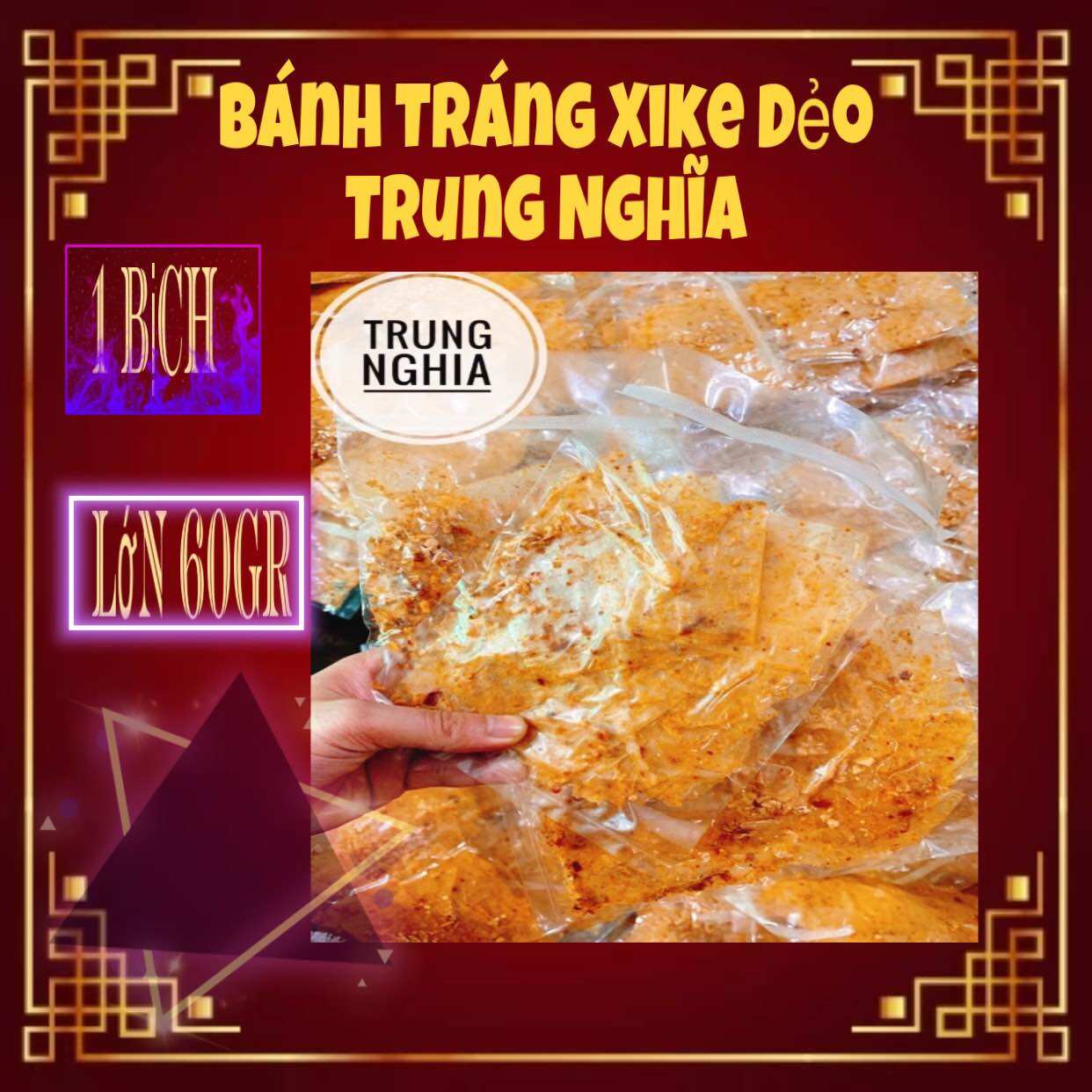Bánh Tráng xike dẻo Trung Nghĩa.