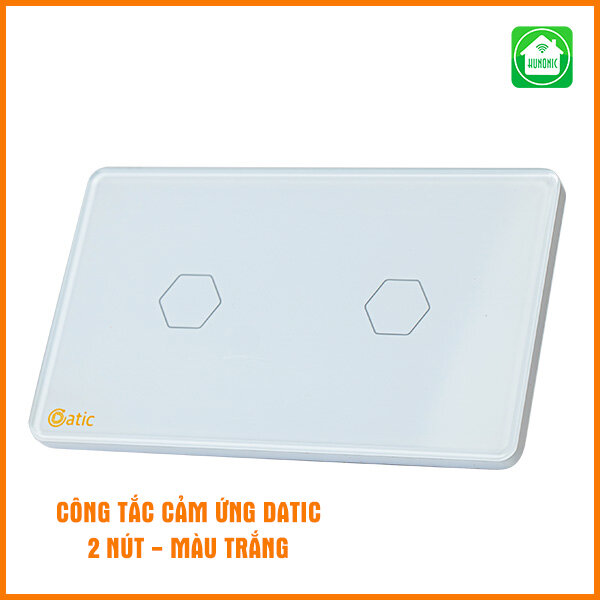 Công tắc thông minh Datic 2 nút màu trắng