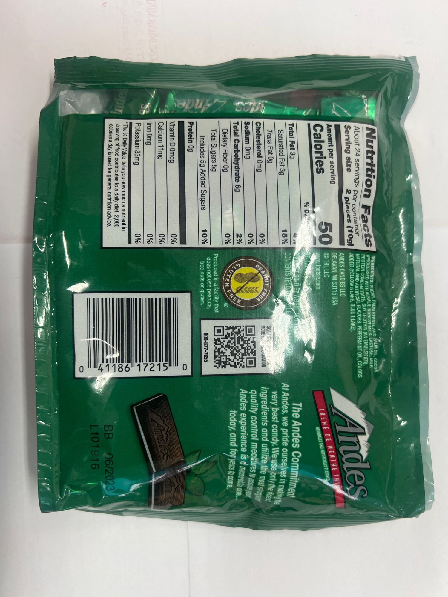 Socola Andes Mỹ 241g - SX tại Mỹ (T07/2026)