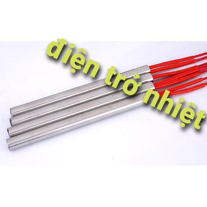 Phi 10 _Điện trở nhiêt, que gia nhiệt , ty nhiêt, điện trở sấy, điện trở 1 đầu 220v