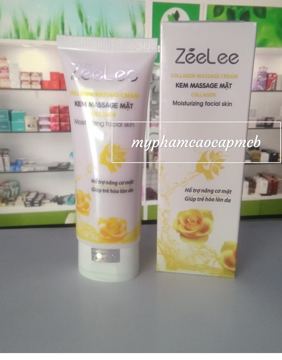 kem zeelee massage mặt collagen nâng cơ