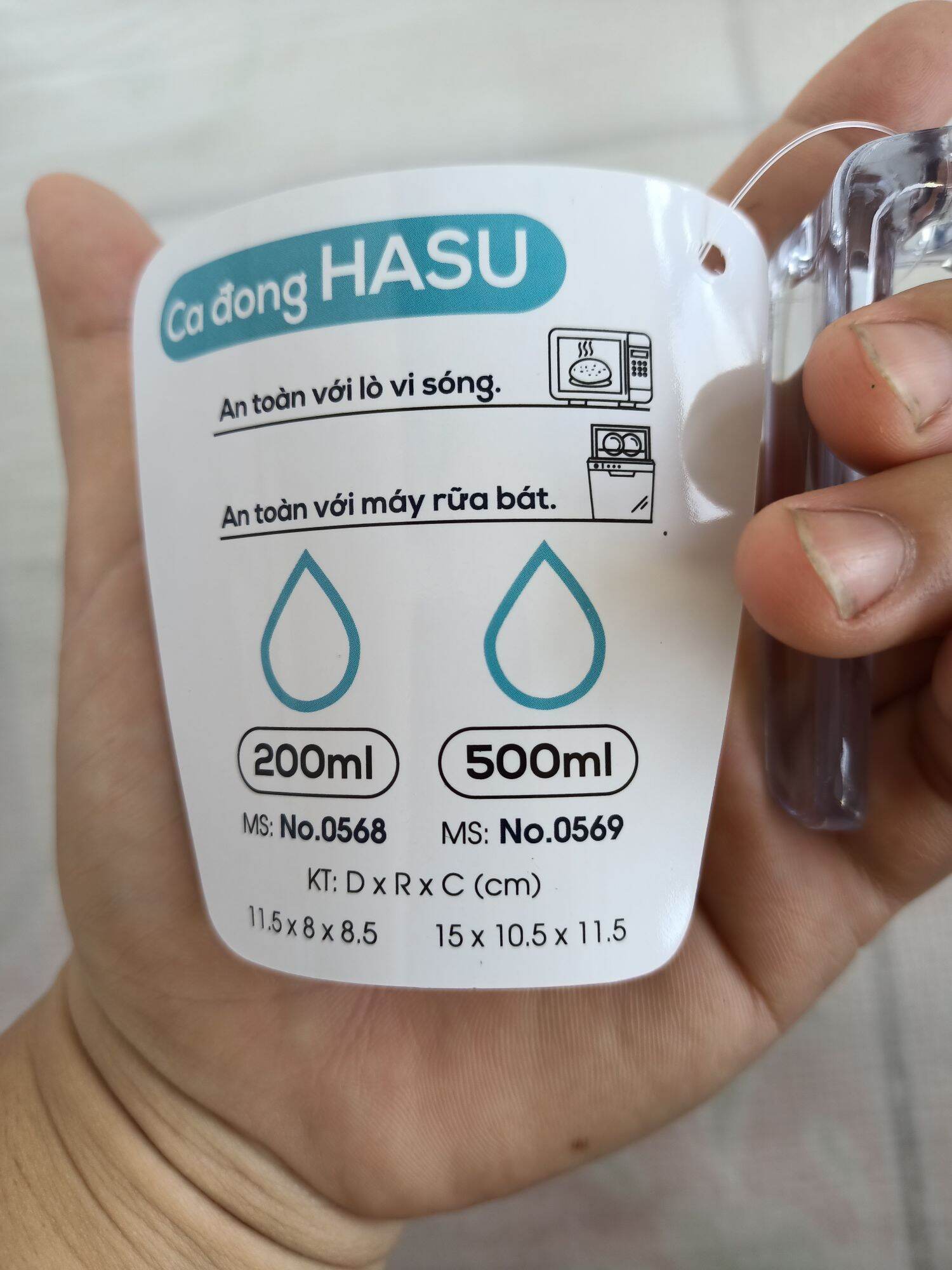 ca đong định lượng có chia vạch Hasu 200/500ml