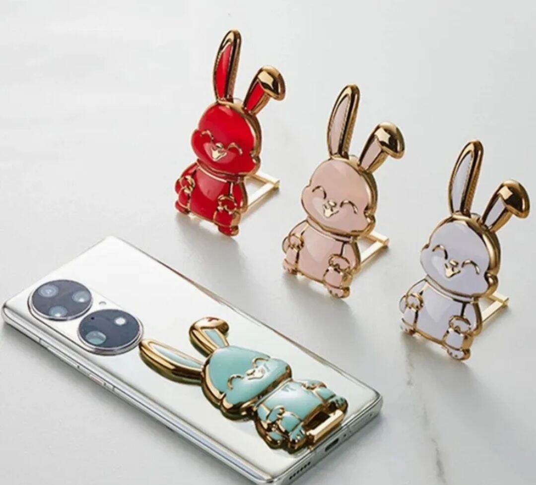 Giá đỡ điện thoại hình thỏ mạ điện cute