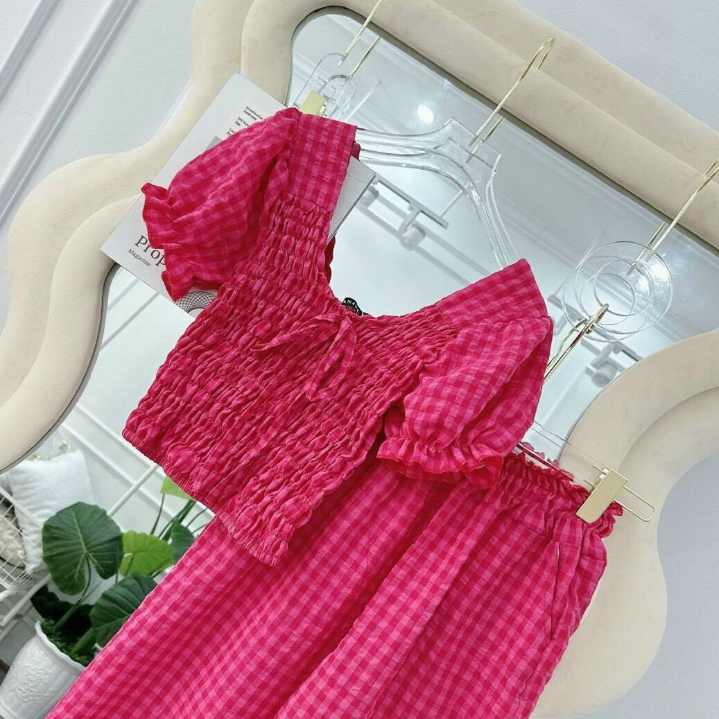 (SHOP BIGSIZE NỮ 50KG ĐẾN 90KG) set áo nhún ray bo