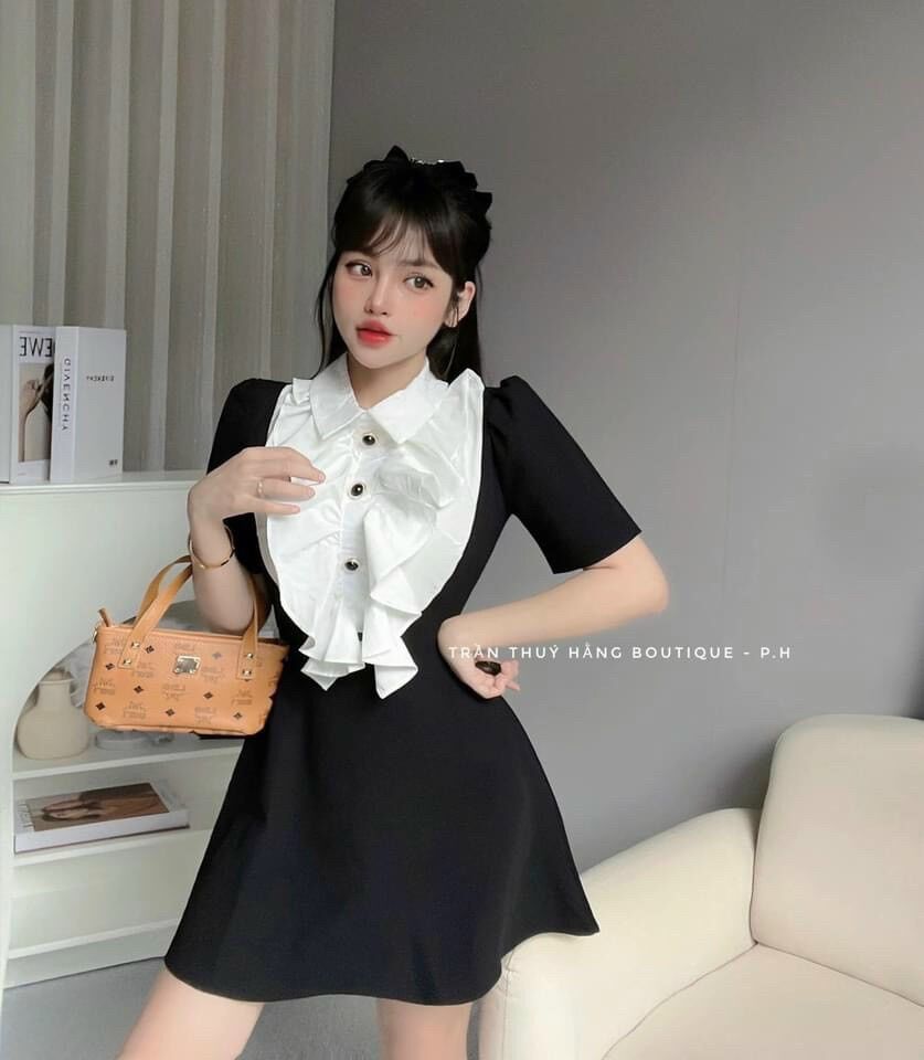 50-90kg Bigsize ĐẦM SƠ MI CỔ BÈO