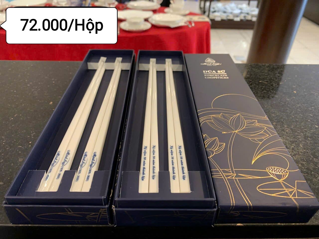 Đũa sứ cao cấp minh long 24.4cm - bộ 2 đôi