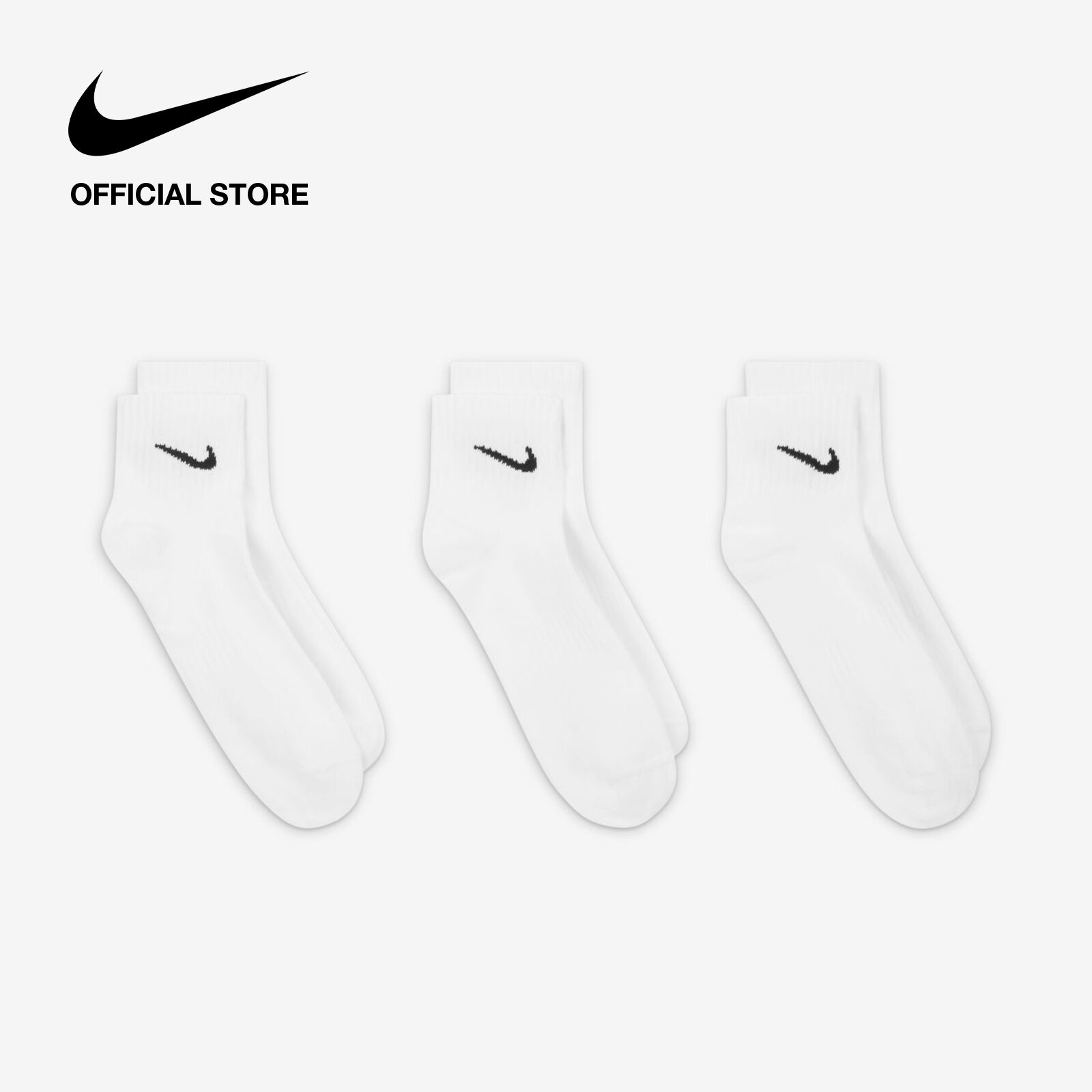Tất Nike Everyday Lightweight Training Ankle Socks (3 Pairs) - White