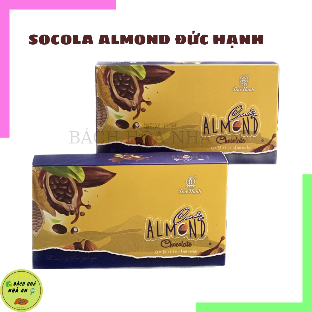 Socola almond hạnh nhân | đức hạnh | hộp 200gram |