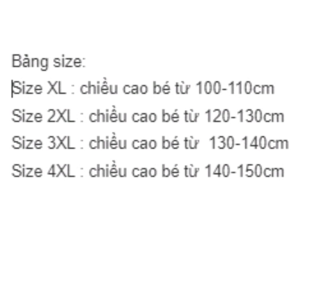 áo mưa cho bé từ 4 đến 12 tuổi