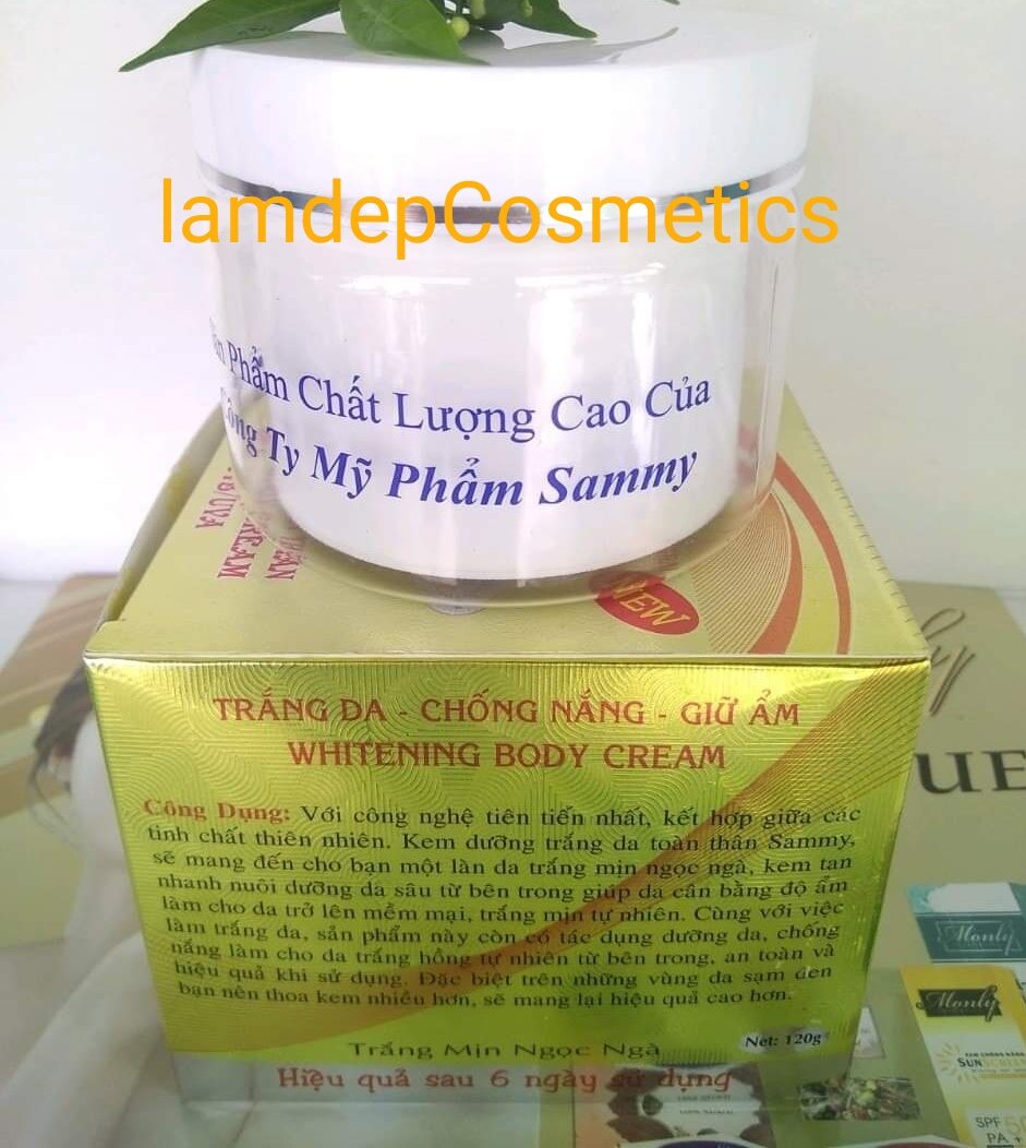 Kem body trắng da sammy 120g