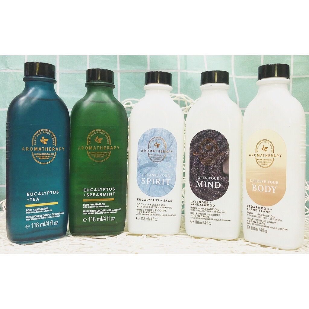Dầu massage dưỡng thể thư giãn Bath & Body Works Aromatherapy Stress Relief 118ml