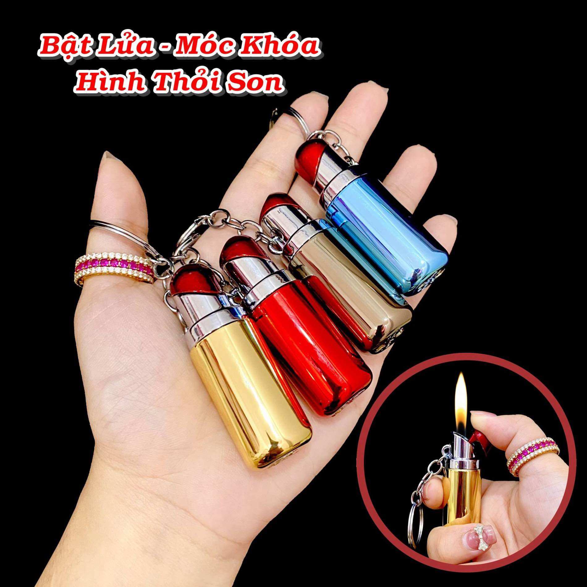 Bật lửa móc khoá đa năng hình thỏi son