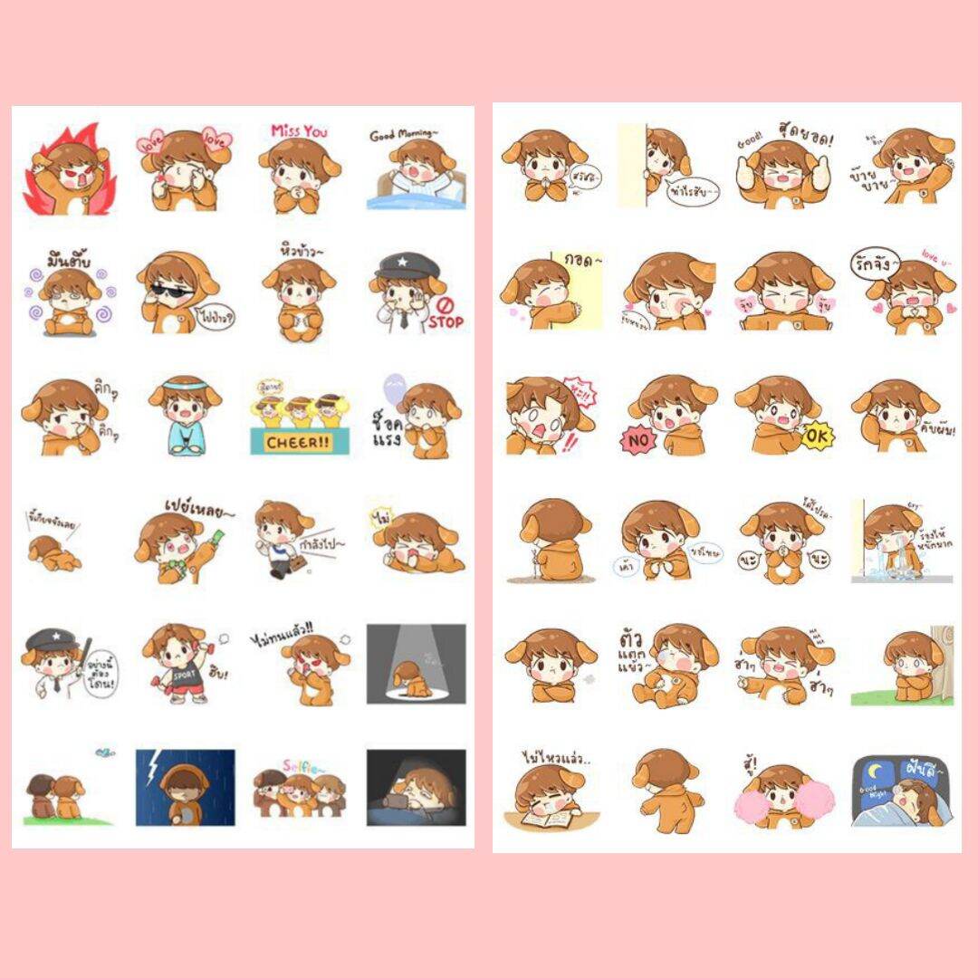 Ticker bé trai so cute 48 miếng 48 mẫu
