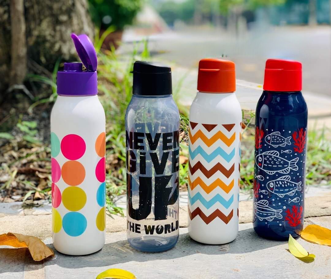 Bình nước Tupperware Eco Bottle Fancy 750ml - Bảo hành trọn đời - Nhựa nguyên sinh PP số 5 an toàn sức khoẻ
