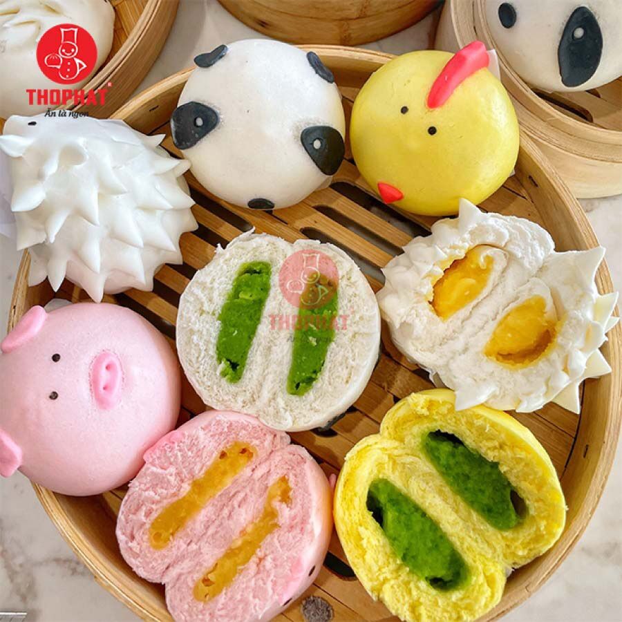 Bánh bao tạo hình thú cưng trứng sữa thơm ngon bổ dưỡng