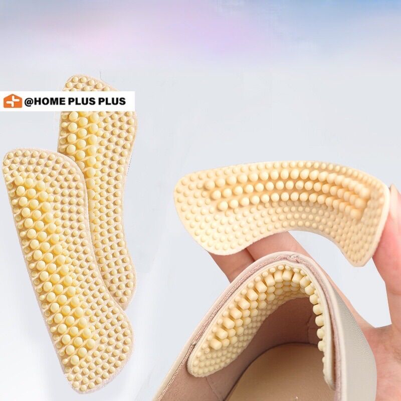 Combo 2 miếng dán lót gót silicon 4D chống tuột gót, đau gót