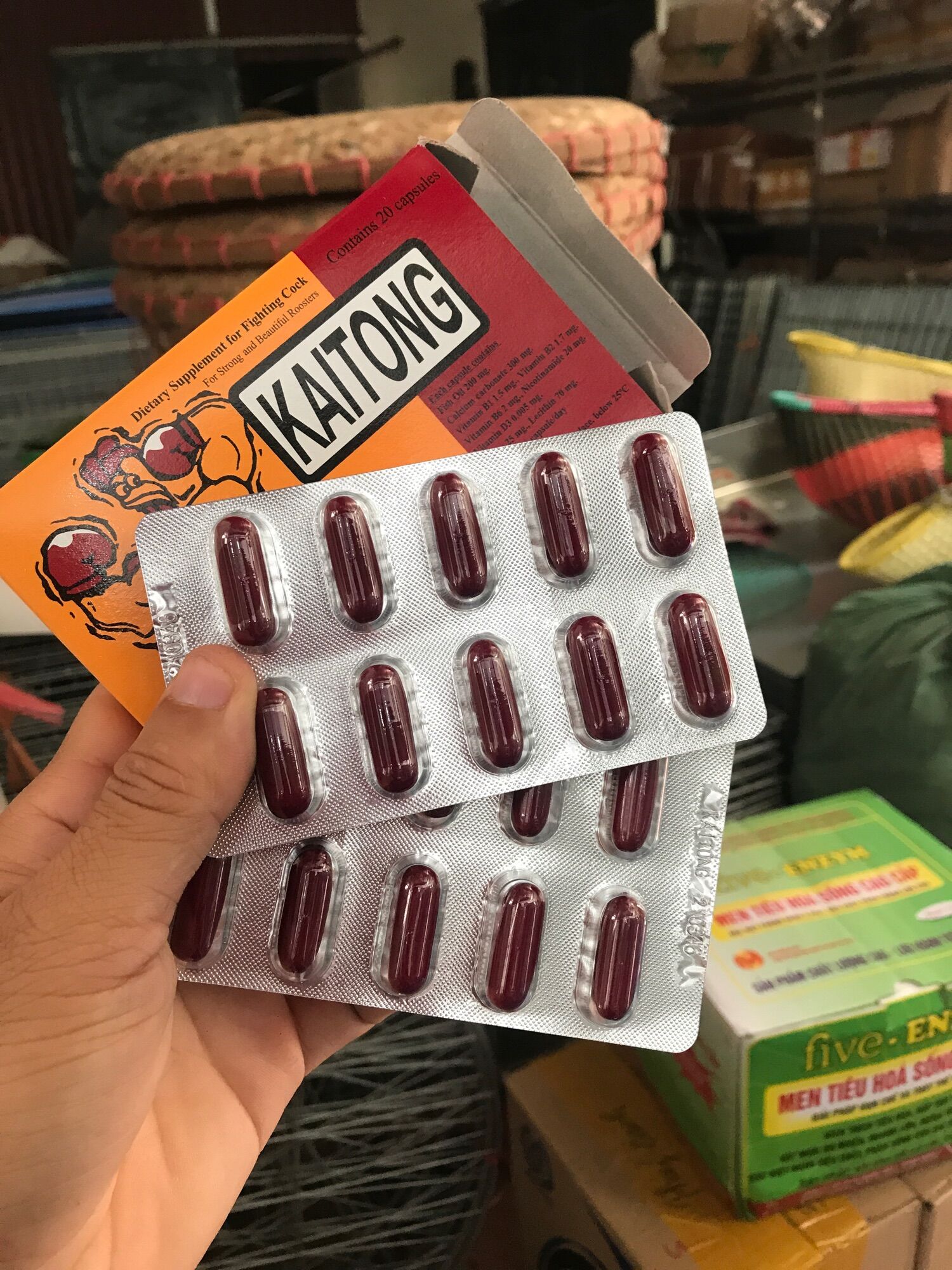 Kaitong cho gà đá hộp 2 vỉ