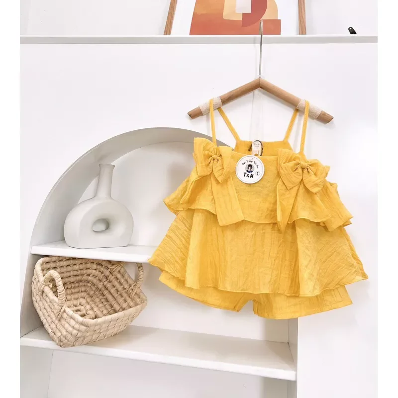 C1-Set bèo nơ 2 dây bé gái 9-18kg