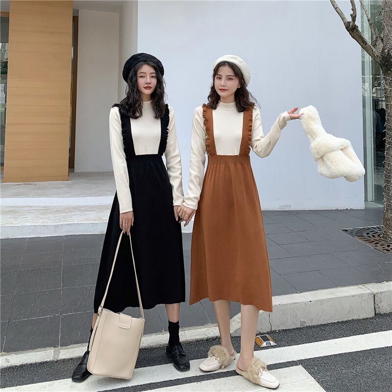 Đầm Len Yếm Cúc Siêu Xinh Ảnh Thật Clip