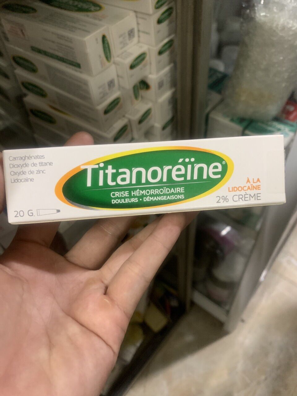 Kem bôi trĩ ngoại Titanore của pháp tuýp 20g,hỗ trợ trĩ nội-ngoại.