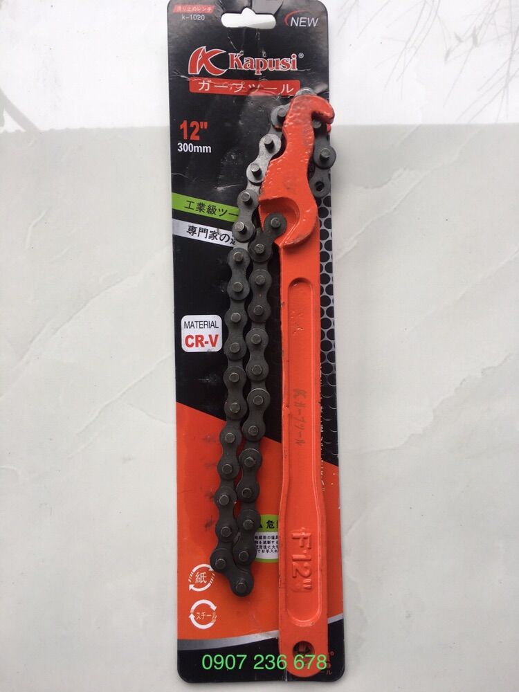 Cảo mở lọc nhớt bằng dây xích 12” kapusi