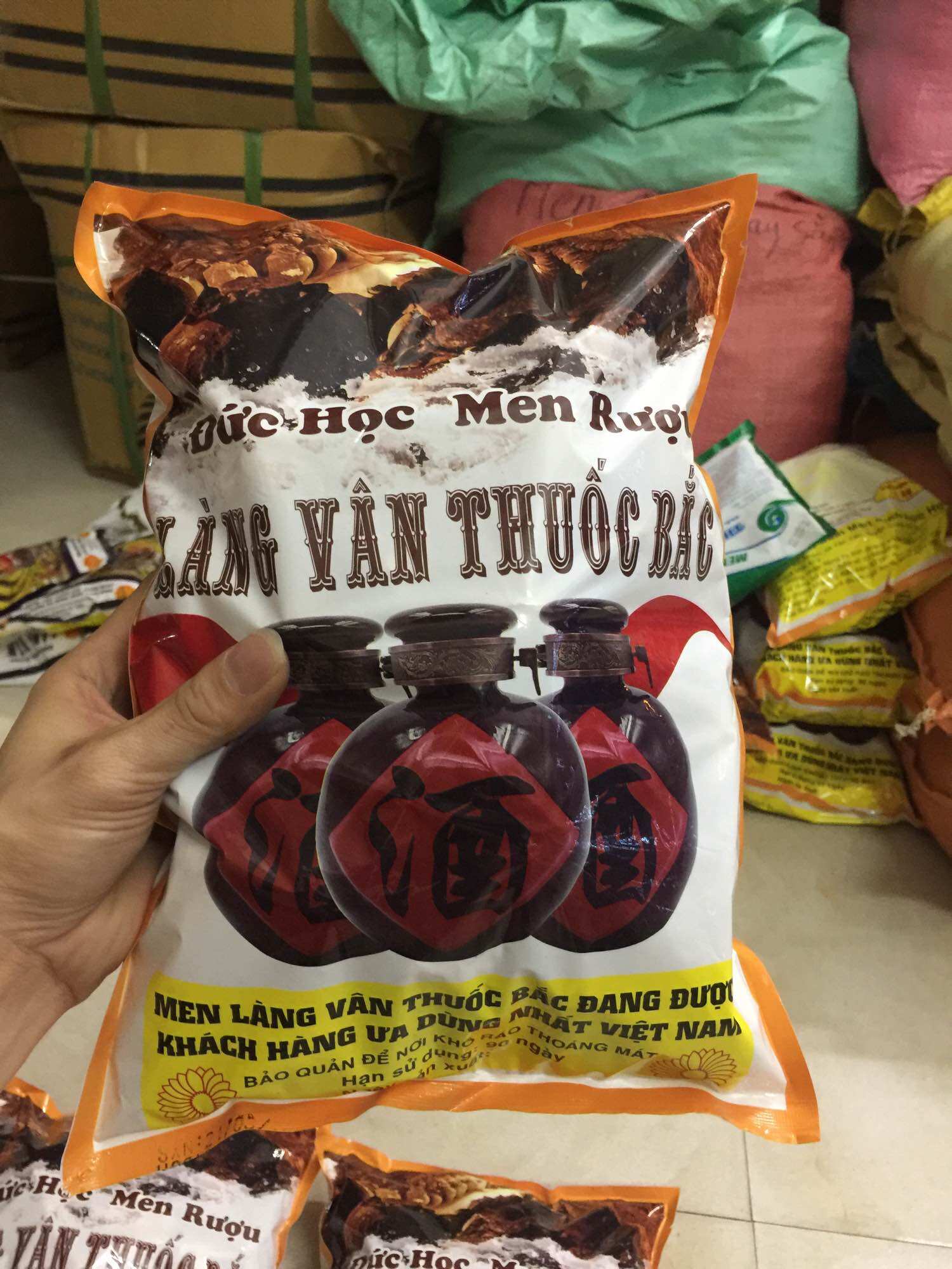 ( MEN VIÊN )MEN NẤU RƯỢU CỔ TRUYỀN LÀNG VÂN - GÓI 1KG