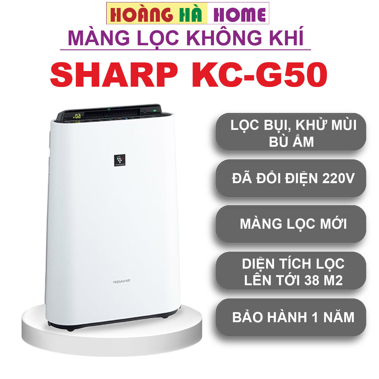Máy lọc không khí nội địa nhật Sharp KC-G50. Máy lọc không khí, máy bù ẩm, máy lọc không khí Sharp
