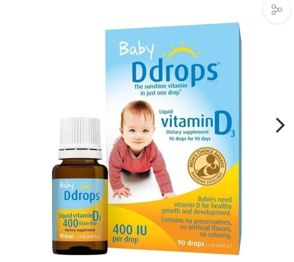 Baby Ddrops Vitamin D3 ddrop cho trẻ sơ sinh - 90 giọt