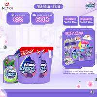 Combo 2 Túi Nước Giặt Xả MaxKleen hương Huyền Diệu (3.8kg/túi) + Nước Lau Sàn 1kg
