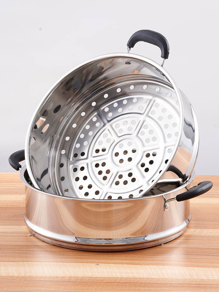 Nồi Hấp Bằng Thép Không Gỉ Dày Hơn, Cao Hơn, Nồi Hấp Bánh Bao, Nồi Hấp Một Mảnh, Nồi Nấu Ăn Nhà Bếp