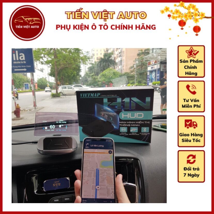 Vietmap hud h1n, màn hình hiển thị thông minh, hỗ trợ lái xe an toàn