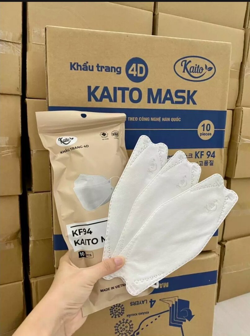 Combo 5 bịch 50 cái khẩu trang 4D mask kF94 kháng khuẩn ngăn bụi thiết kế theo phong cách Hàn Quốc