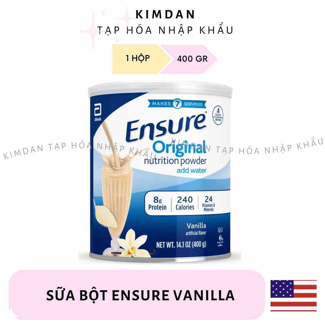 SỮA BỘT ENSURE MỸ ORIGINAL NUTRITION, VANILLA 400G