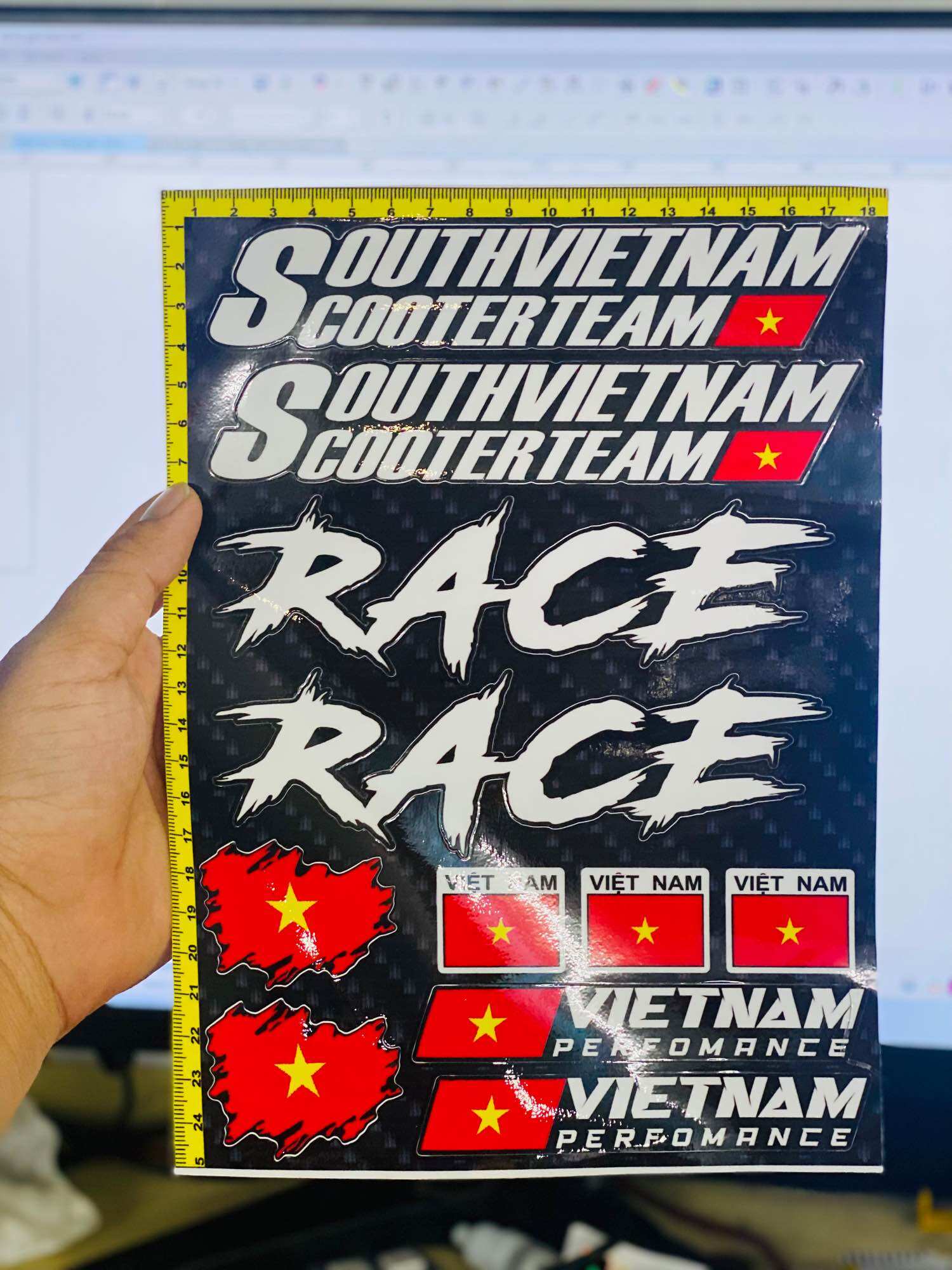 Set tem south viet nam và lá cờ