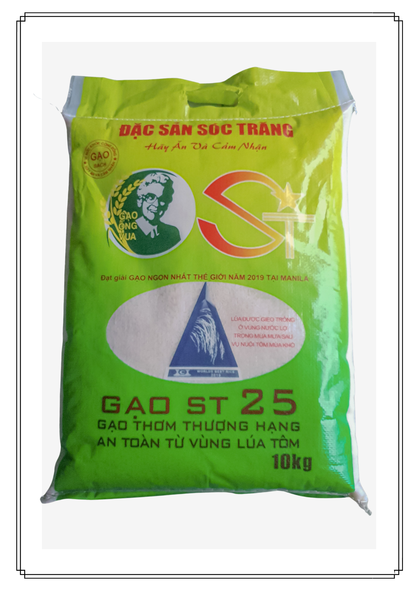Combo 2b Gạo ST25 - Gạo thơm thượng hạng an toàn từ vùng Lúa tôm - 10 kg