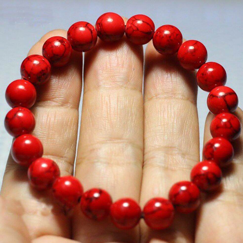 Vòng tay đá san hô đỏ may mắn 08 mm